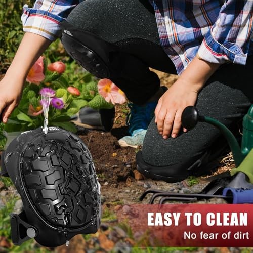 Professional Knee Pads for Work Construction with Heavy Duty Cap Foam Black