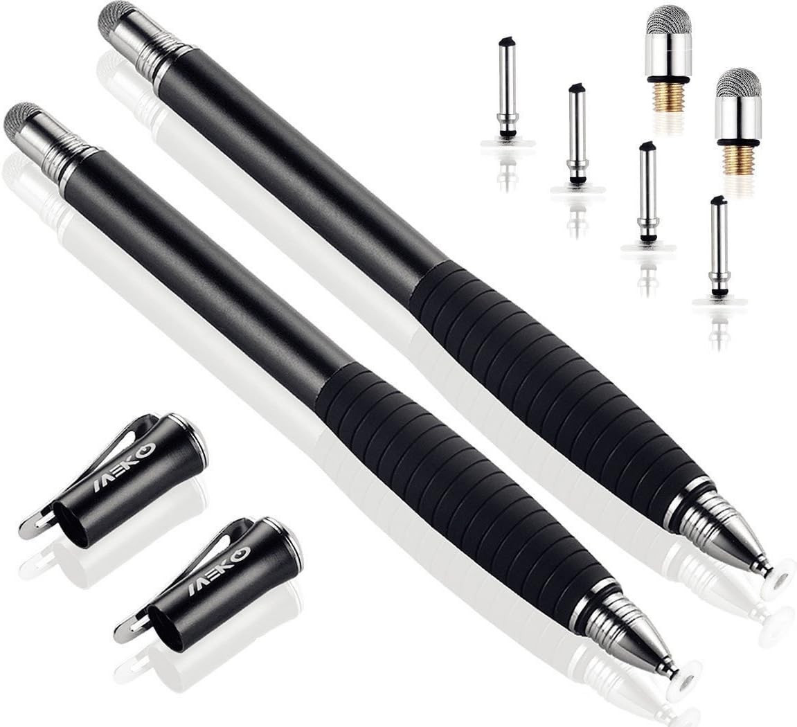 2 Pcs, 2 in 1 Precision Series, Disc Stylus Styli Bundle [Black]