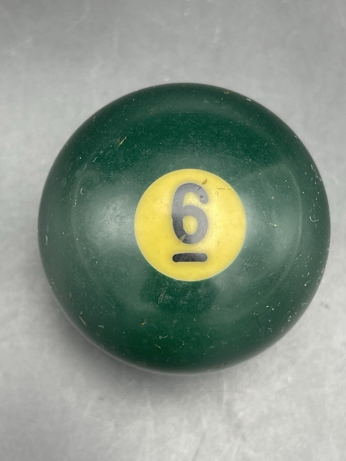 Vintage Bakelite 2 1/4" Billiard Ball Pool Ball Replacement Ball #6 Green