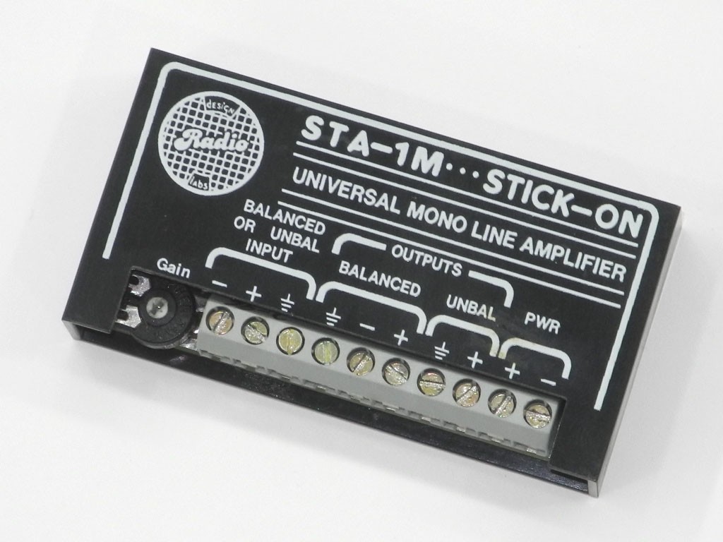 RDL / Radio Design Labs STA-1M Miniature Stick-On Mono Line Amplifier - NOS