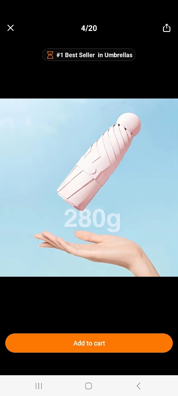 Travel Umbrella Compact Lightweight Portable Automatic Strong Waterproof Folding