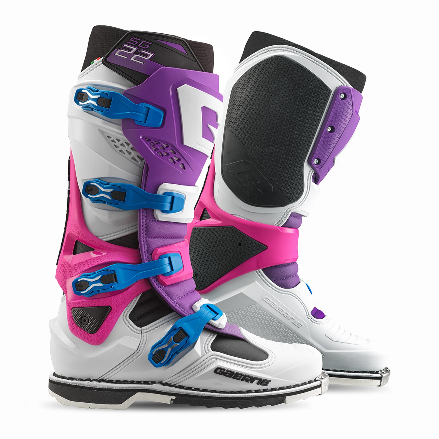 GAERNE SG 22 Boots Le Purple/White/Rhodamine 09 With Dual Fits Air Vents And