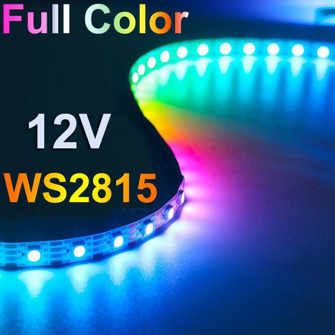 WS2815 RGB 5050 Pixels LED Strip Light Dual Signal Individual Addressable DC 12V