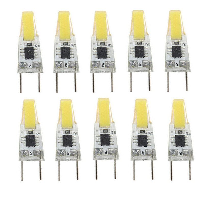 10pcs G8 G8.5 Led Bulb Puck Light COB 1505 LED Cabinet Lamp 110V 120V White