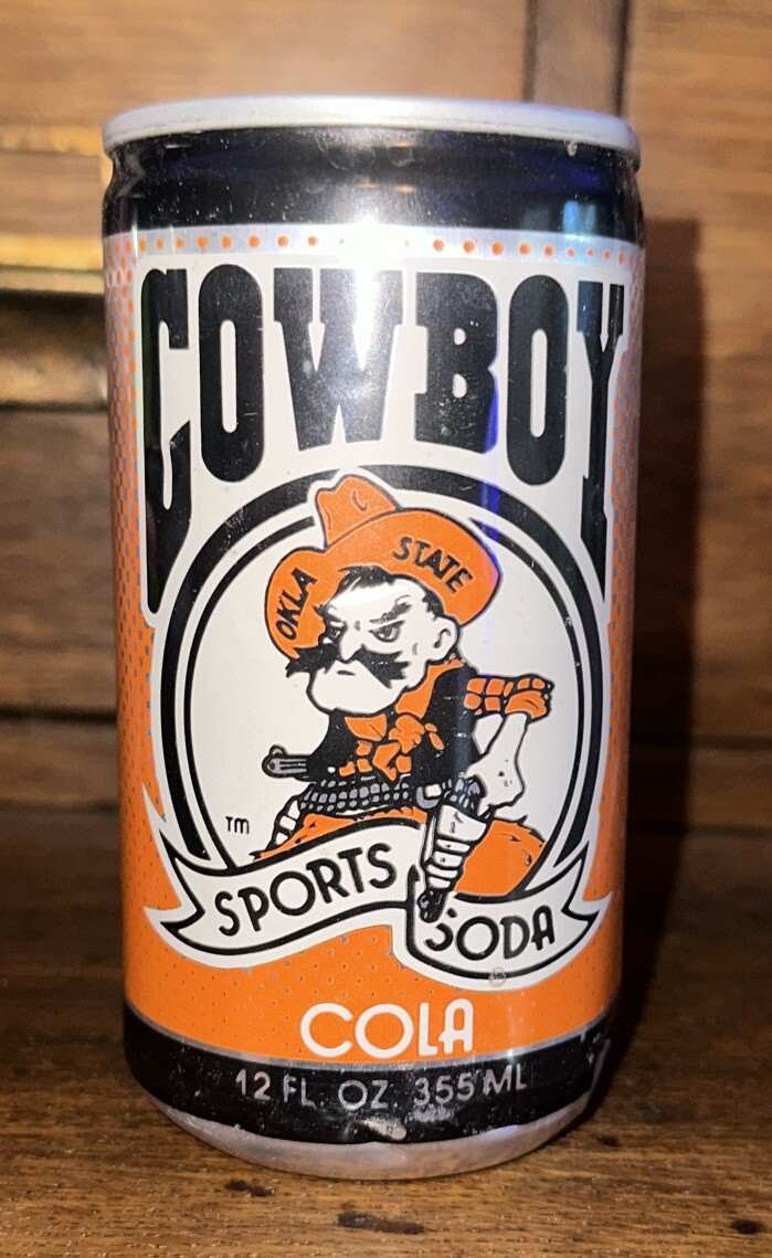 1984 Oklahoma State Cowboy Sports Soda Cola Can