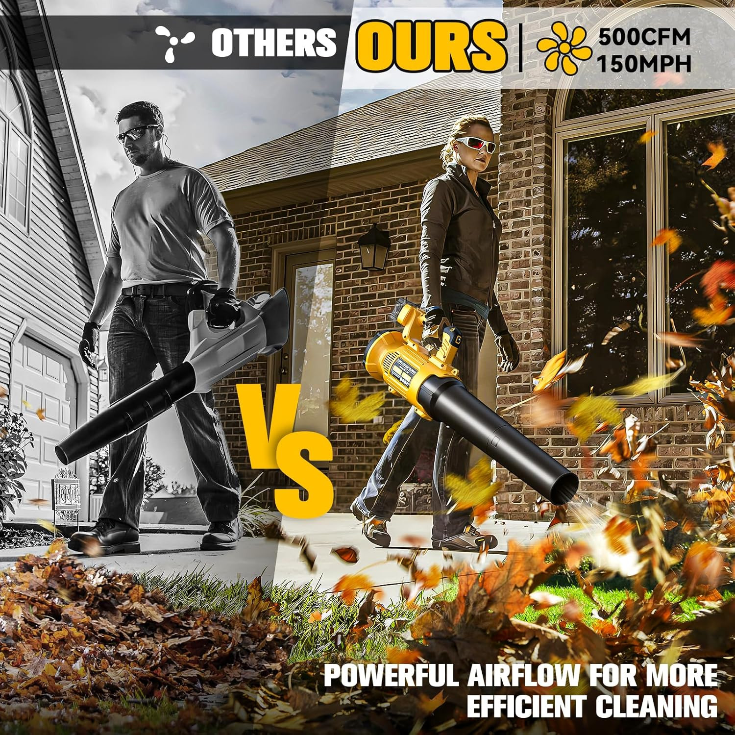 Cordless Leaf Blower Compatible with Dewalt 20V Battery, Electric Leaf Blowers w