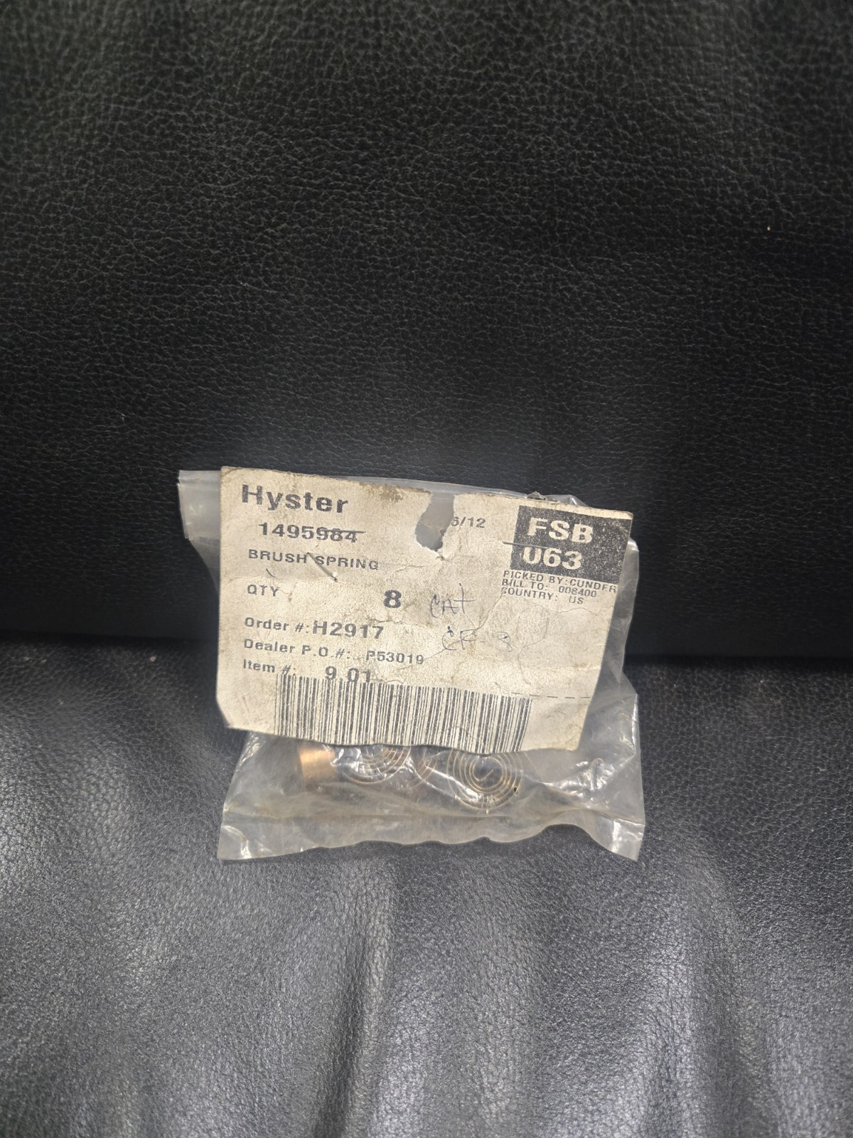 1495984 HYSTER BUSH SPRING LOT OF 4 FOR FORKLIFTS FREE SHIPPING!