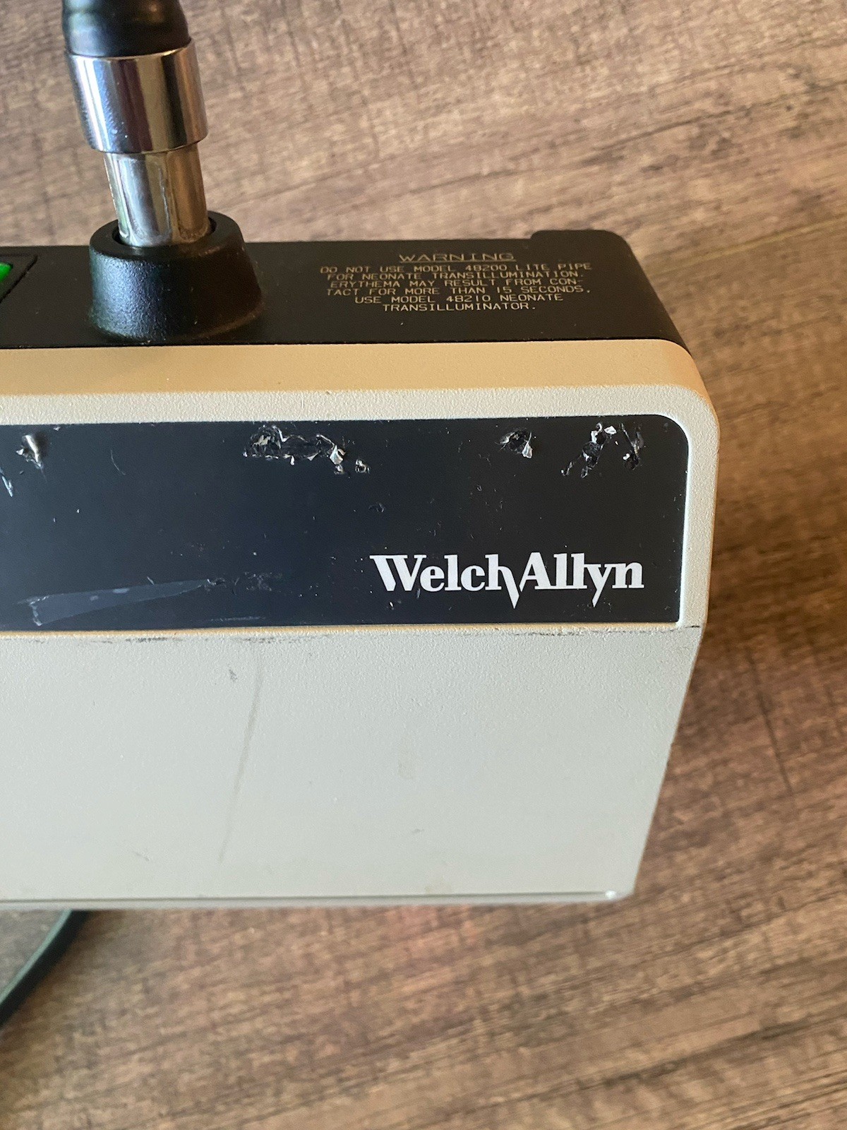 WELCH ALLYN 48830 LITE BOX WITH 48200 LIGHT PIPE TESTED & WORKING