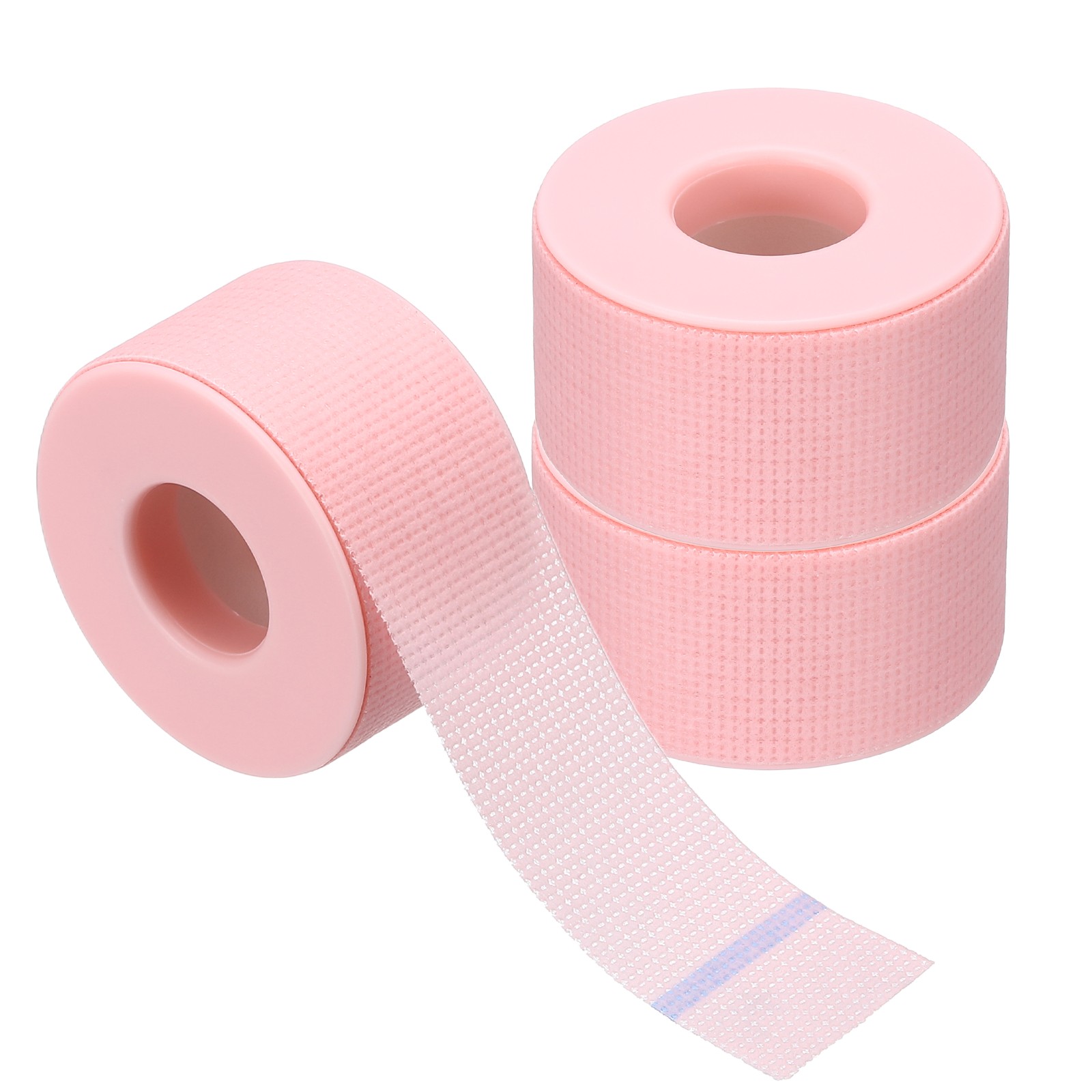 1in x 9.84yd Eyelash Tape, 3 Rolls Eye Lash Tape Silicone Breathable, Pink