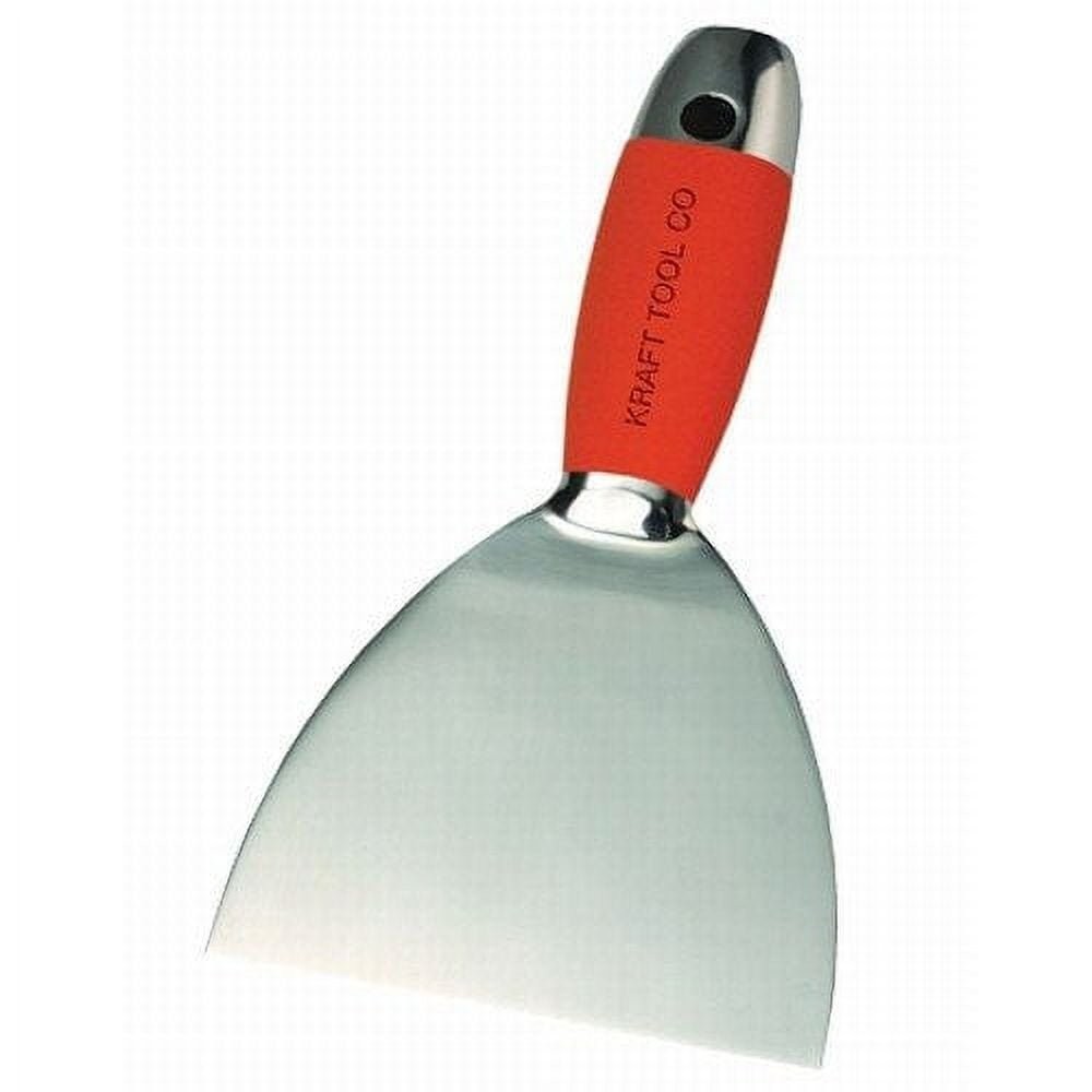 Kraft Tool DW733PF All Stainless Steel Joint Knife with Sure Grip Handle, 6-Inch