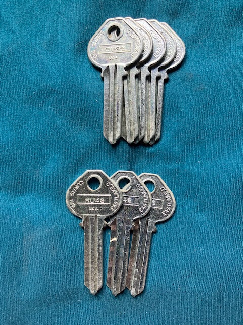 Lot Of 8 Curtis Brand RU46 Keyblanks, For Russwin Locks