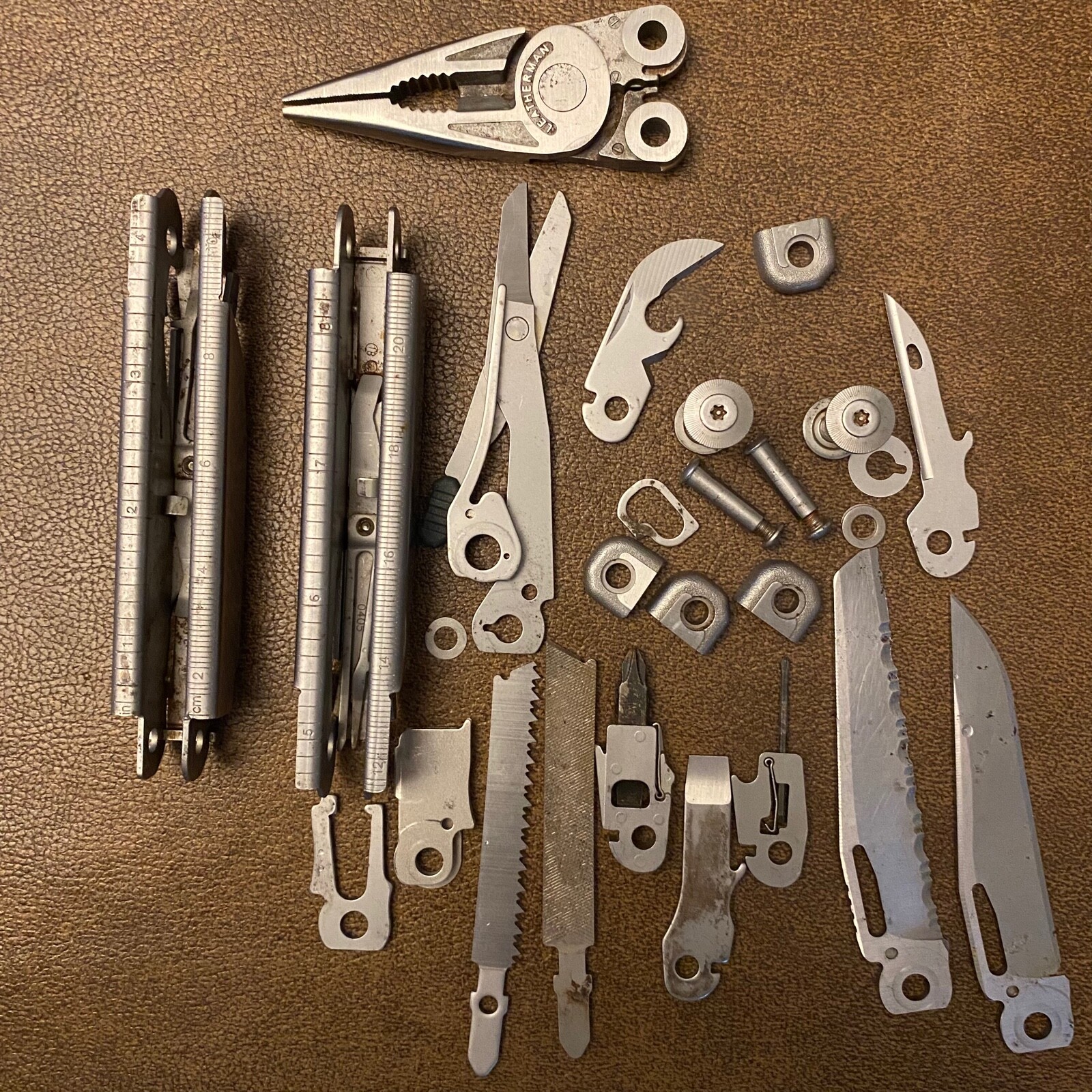 Parts from Leatherman Gen 1 Stainless Steel Surge: One (1) Part for repairs mods