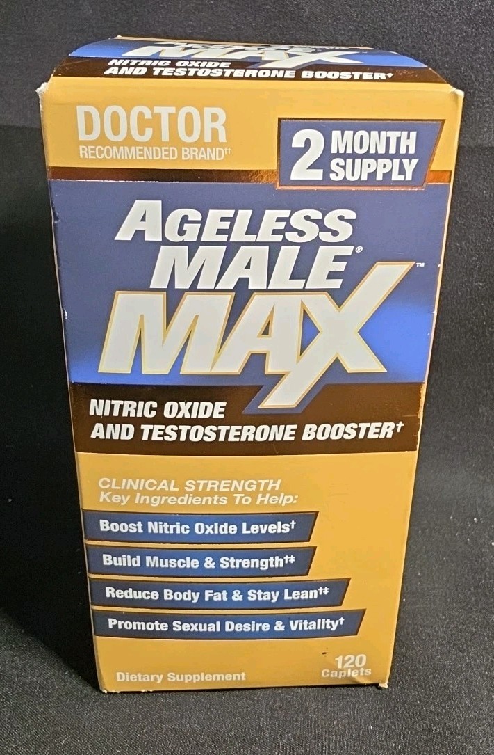 Ageless Male Max Testosterone Booster + Nitric Oxide 120 Capsule