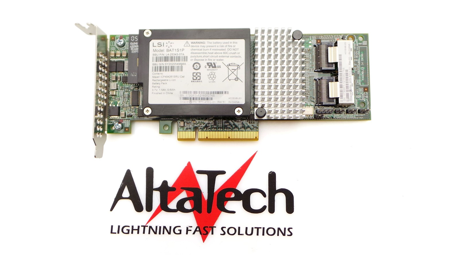 Sun Storage 8-Port 6Gbps SAS RAID Adapter 375-3701 SGX-SAS6-R-INT-Z, Tested