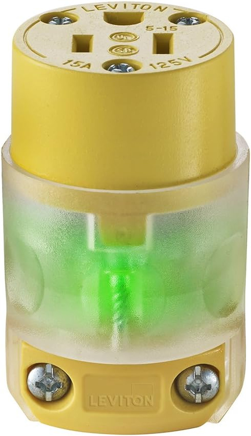 515CV-LIT Grounding Lighted Cord End Replacement, 1 Pack, Green