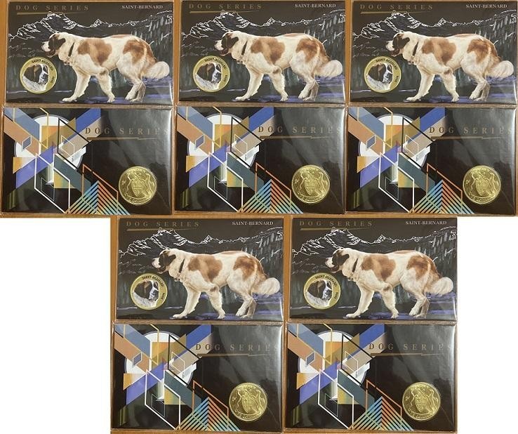 Pagan - 5 pcs x 3 Dollars 2024 UNC Saint-Bernard Lemberg-Zp