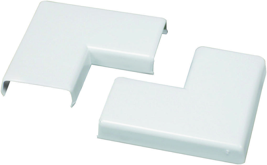 Wiremold NMW6 Pvc Non-Metallic 90 degree Flat Raceway Elbow White - pack of 2