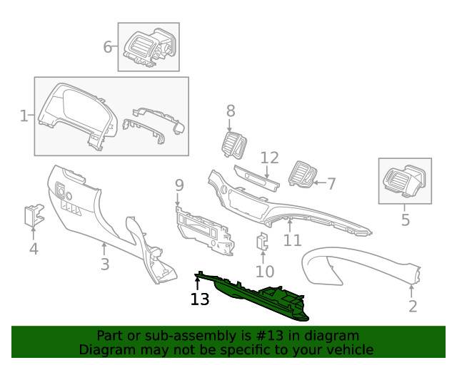 Genuine Honda Instrument Panel Trim Panel 77325-TG7-A00ZA