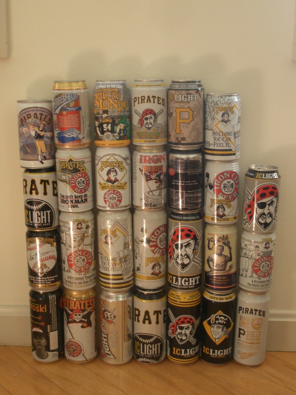 PITTSBURGH PIRATES Beer Cans EMPTY Clemente IRON CITY Choice LOWEST PRICES