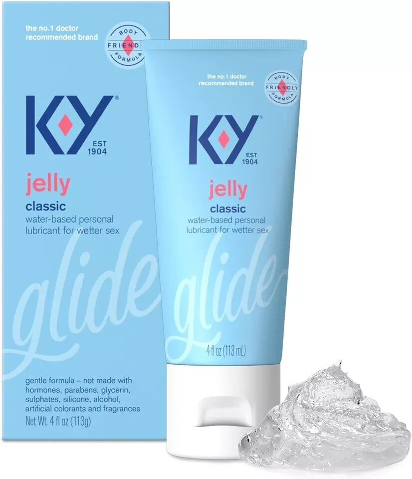 K-Y Jelly Personal Lubricant Water Based Lube for Wetter Sex 4 oz **NEW**