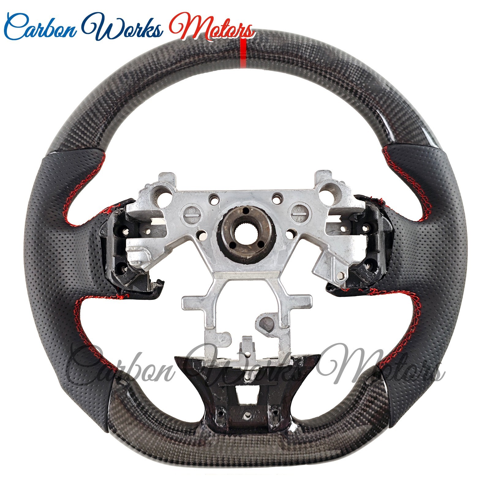 Real Carbon Fiber Steering Wheel For Infiniti Q50 2014-2017 N/Heated,Plug & Play