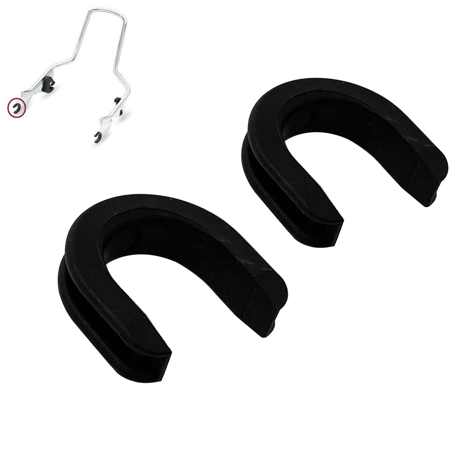 Sissy Bar Backrest Luggage Rack Side Plate mounting Bracket Grommet for Harle...
