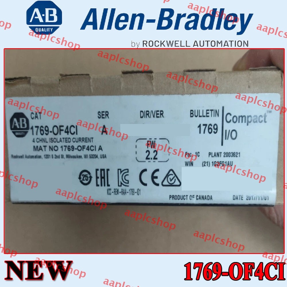 New Original AB 1769-OF4CI CompactLogix 4 Pt A/O Current Module 1769OF4CI