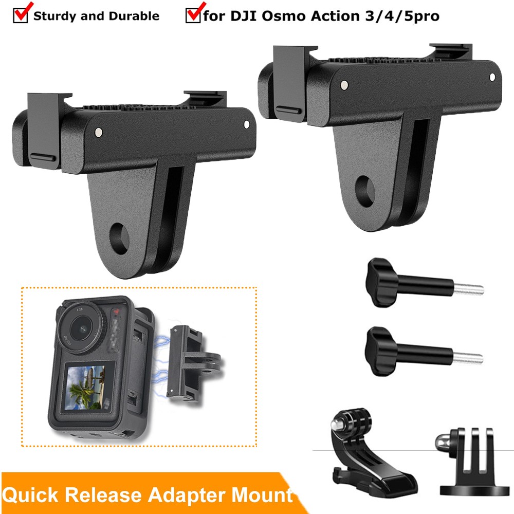2PCS Magnetic Quick Release Adapter Mount Fits for DJI Osmo Action 5 Pro 4 3 NEW