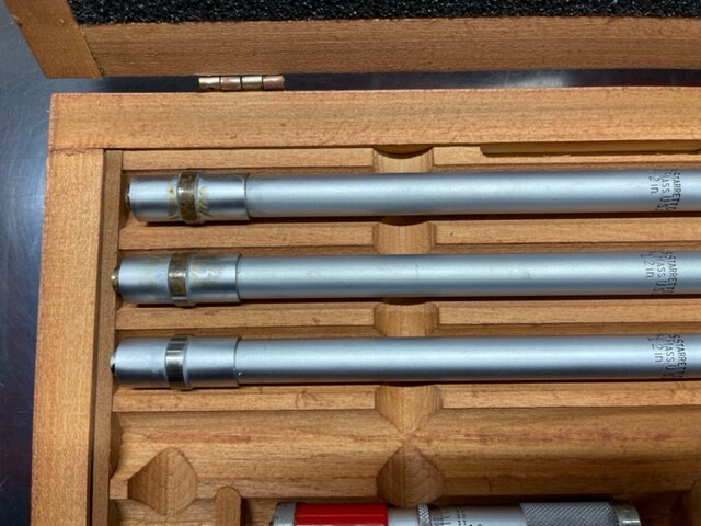 Starrett S244C Precision End Measuring Rod Set 4-5" Range Vintage
