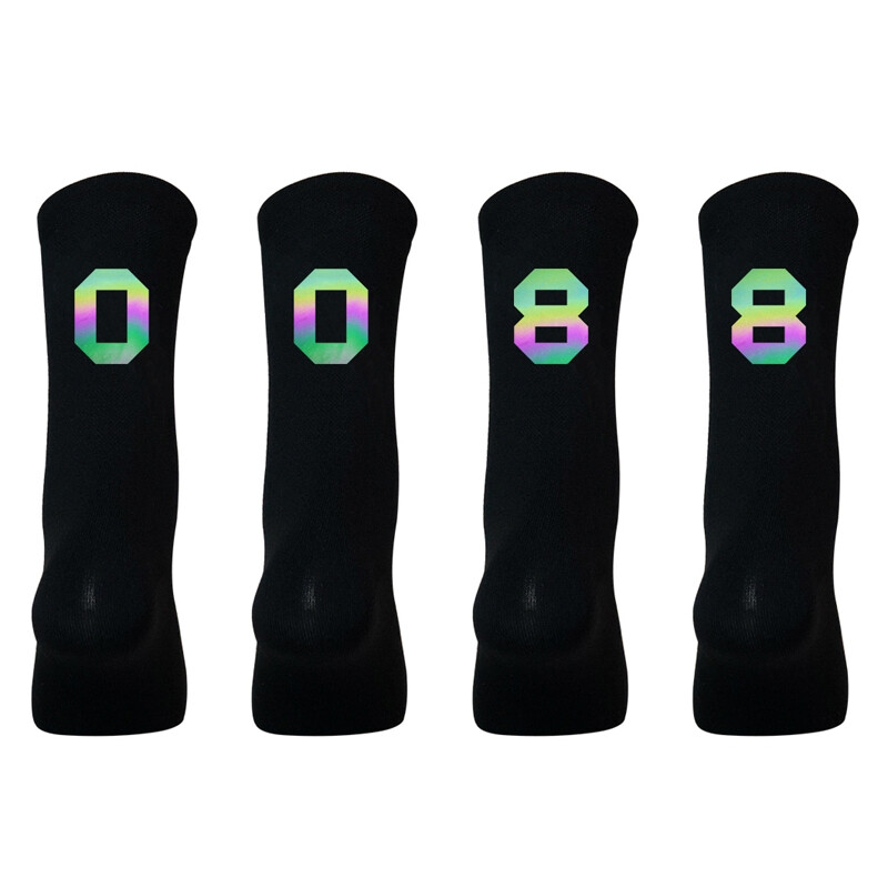 2 Pairs Reflective Road Cycling Riding Bicycle Bike XC MTB BMX Sport Ankle Socks