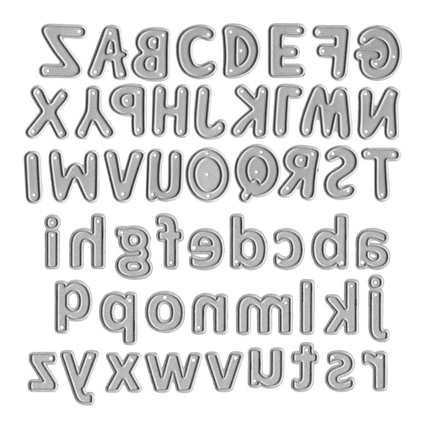 Metal Capital 26 Letters Cutting Dies Embossing Stencil Lowercase 26 Letters ...