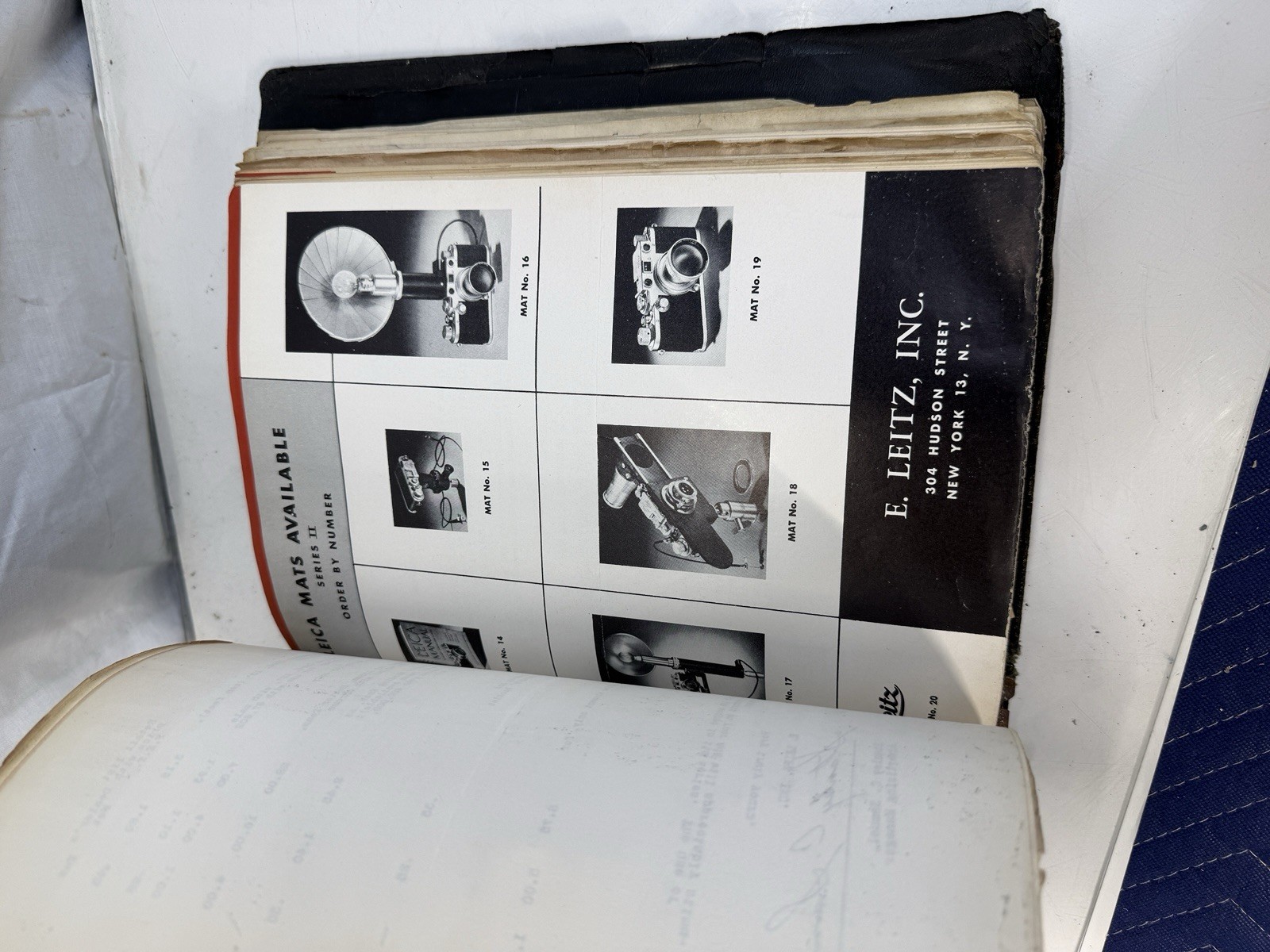 Vintage 1950s Leitz Microscope Binder Catalog Price Lists Ephemera Ernst Leitz
