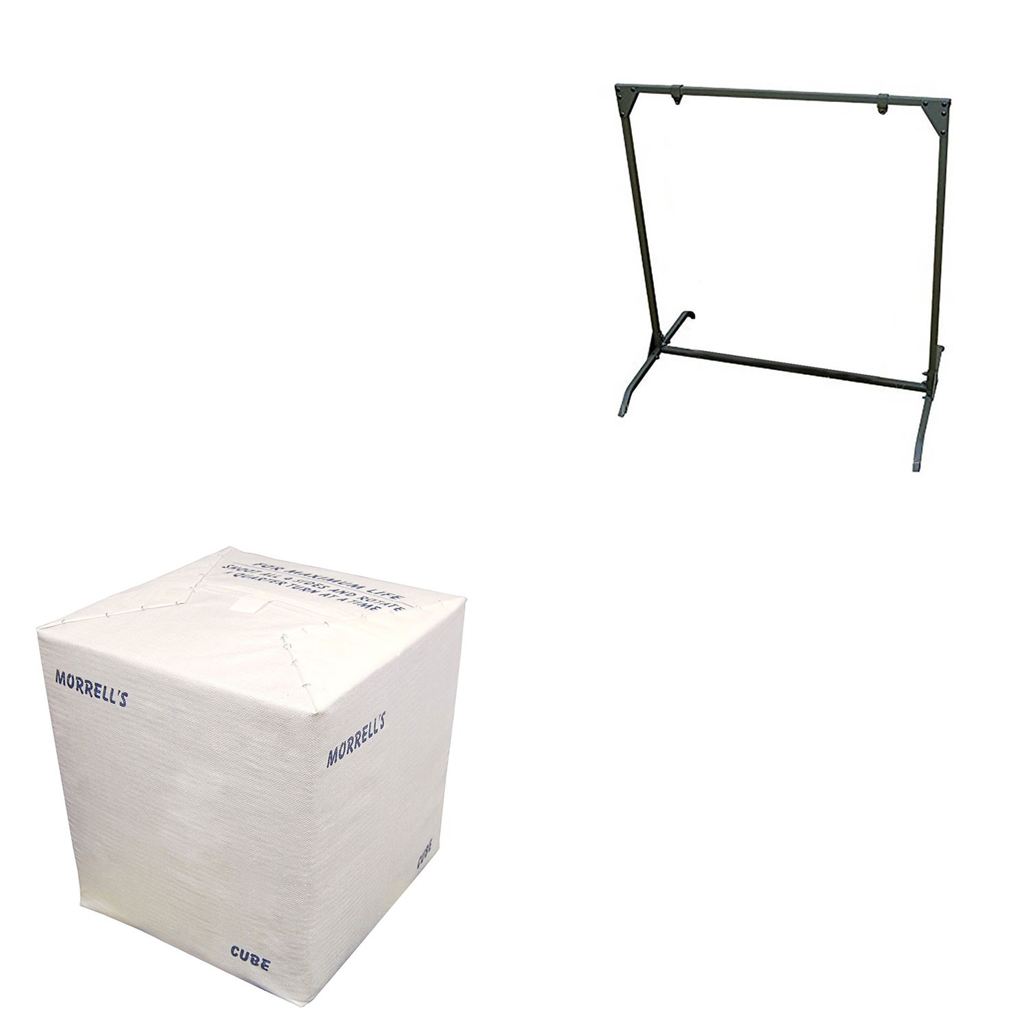 Morrell Targets 24 Inch Indoor Field Point Cube Archery Target with Target Stand