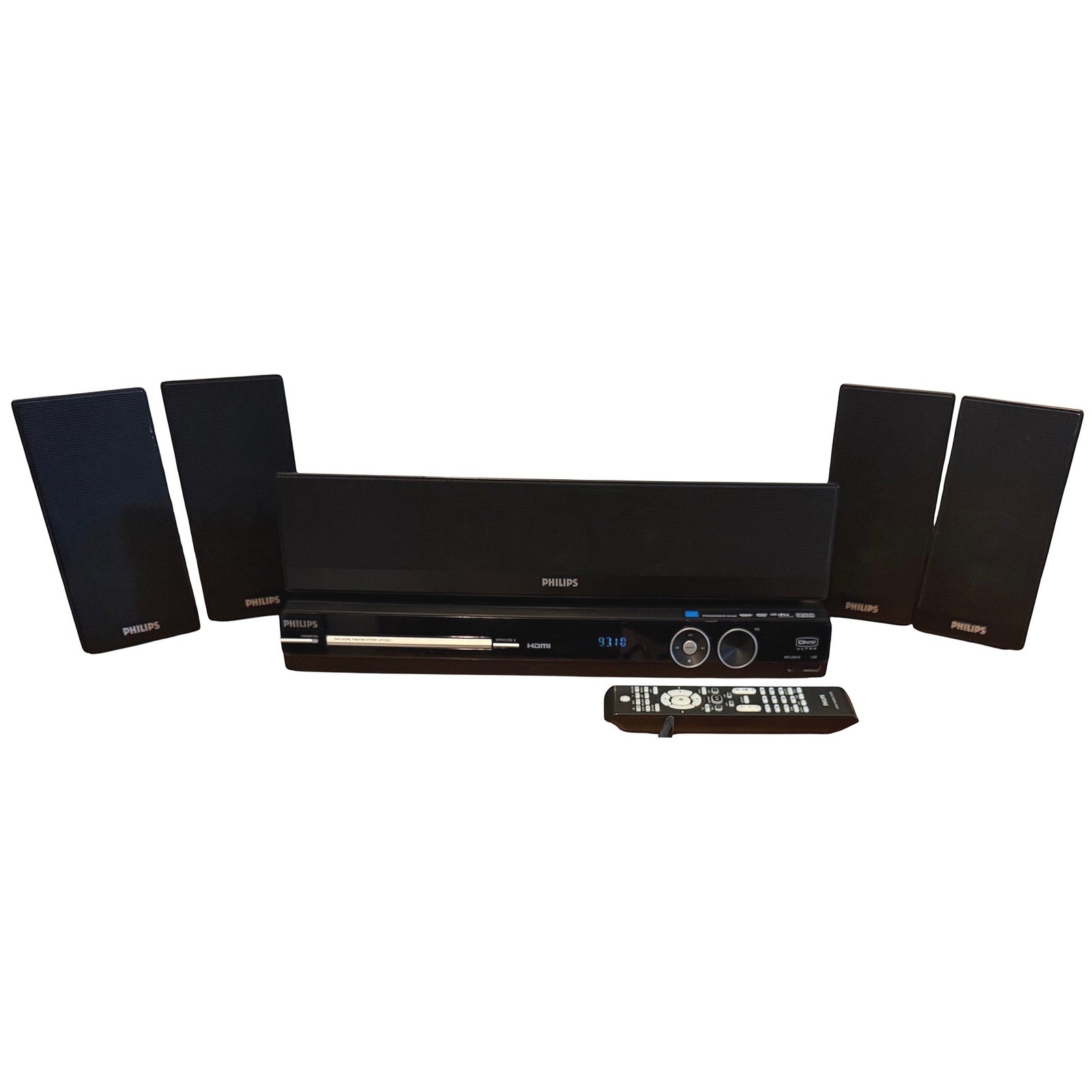 Philips HTS3555/37 DVD Home Theater System Surround Sound HDMI Black READ