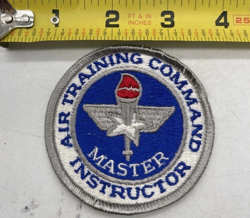USAF AIR FORCE AIR TRAINING COMMAND ATC MASTER INSTRUCTOR PATCH COLOR 3" VTG NOS