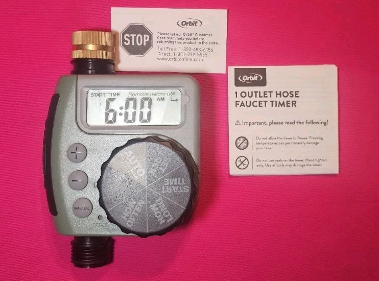 Orbit 1-port Outlet Hose Timer | Digital, Programmable, Heavy Duty. Open Box New
