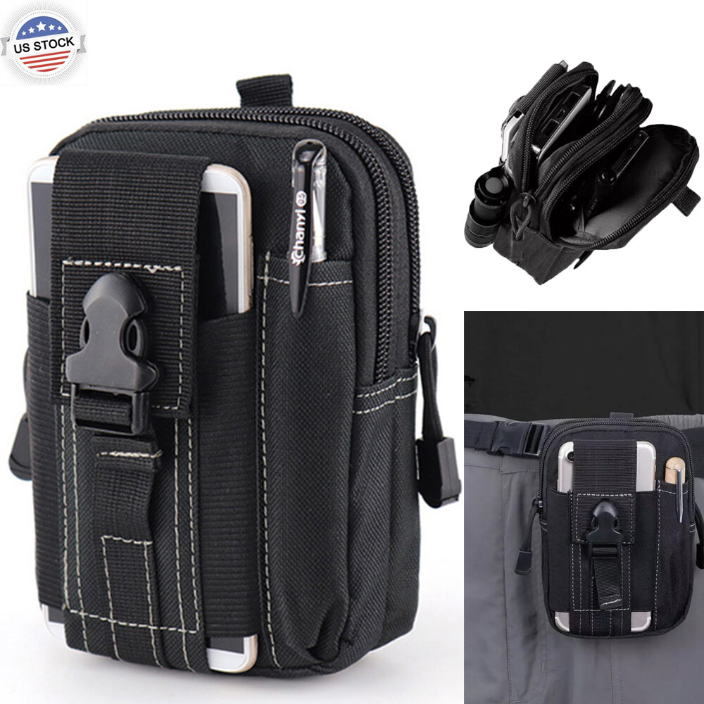 Tactical Military Waist Fanny Pack Belt Bag Molle Phone Pouch Holster for Hiking