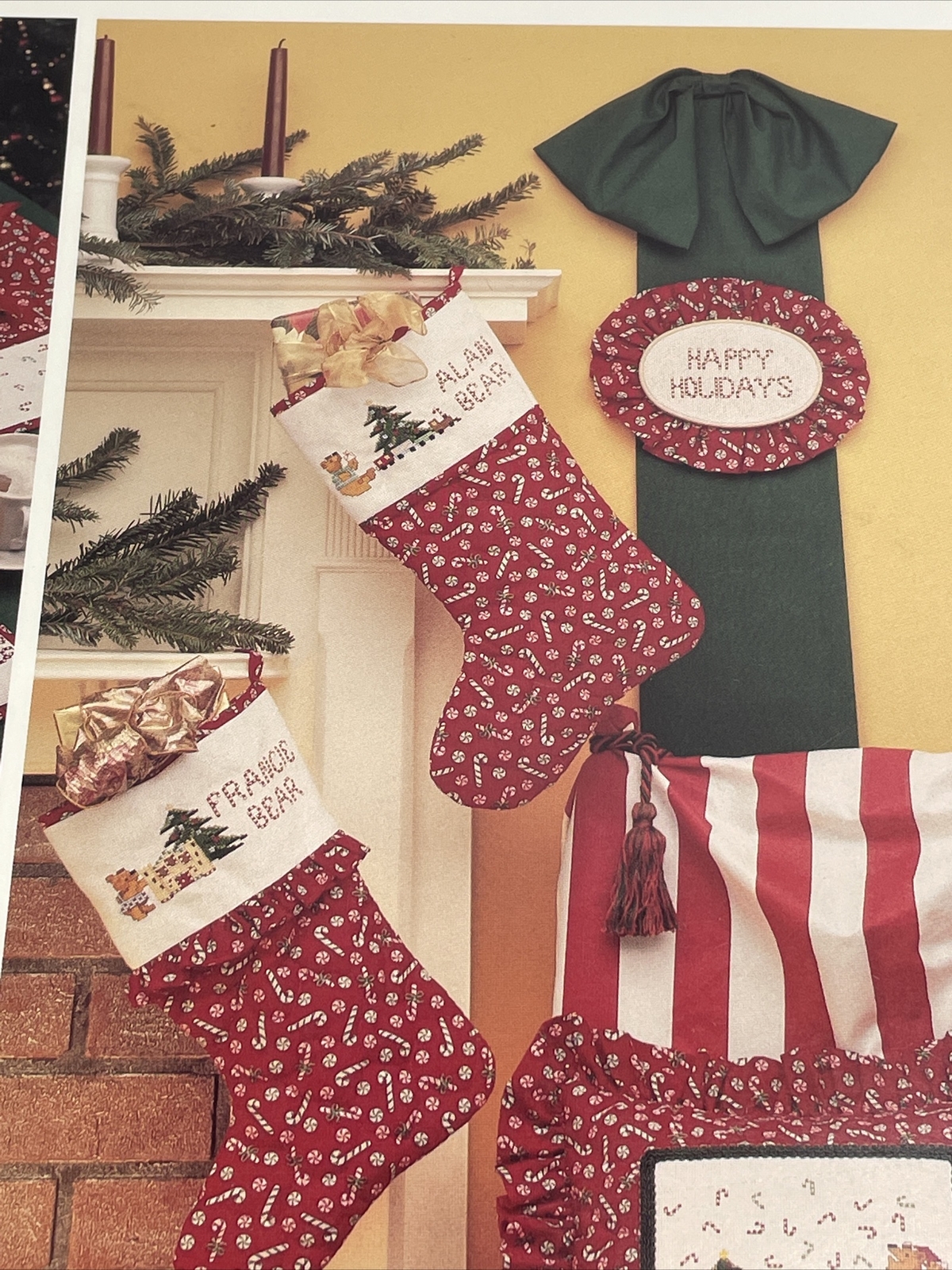 Just Cross Stitch Candy Cane Bears Cross Stitch Pattern