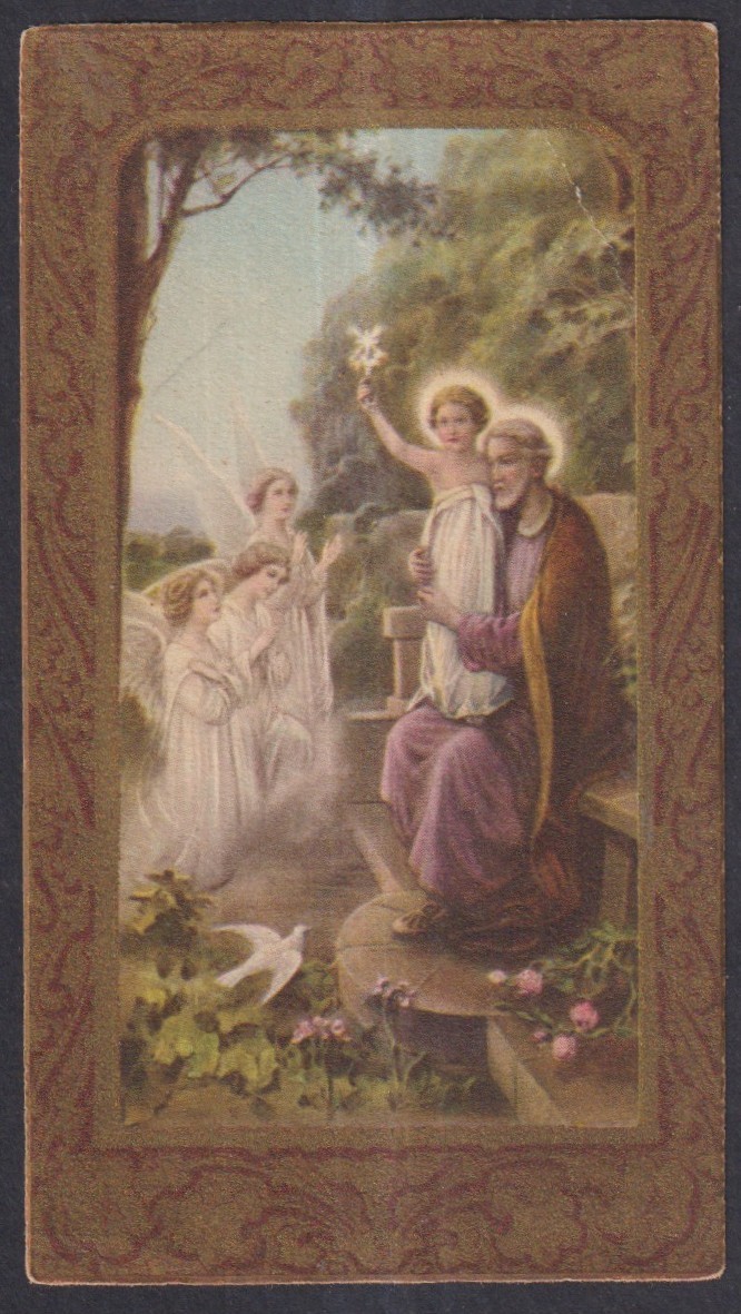 Holy card antique de San Jose santino image pieuse estampa