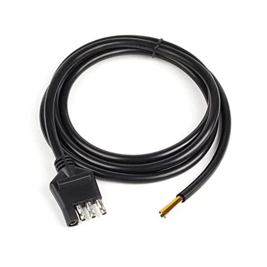 4-Way Trailer Wiring Harness with 5 ft Wires 4-Pin Trailer Wiring Jacketed 5 Ft
