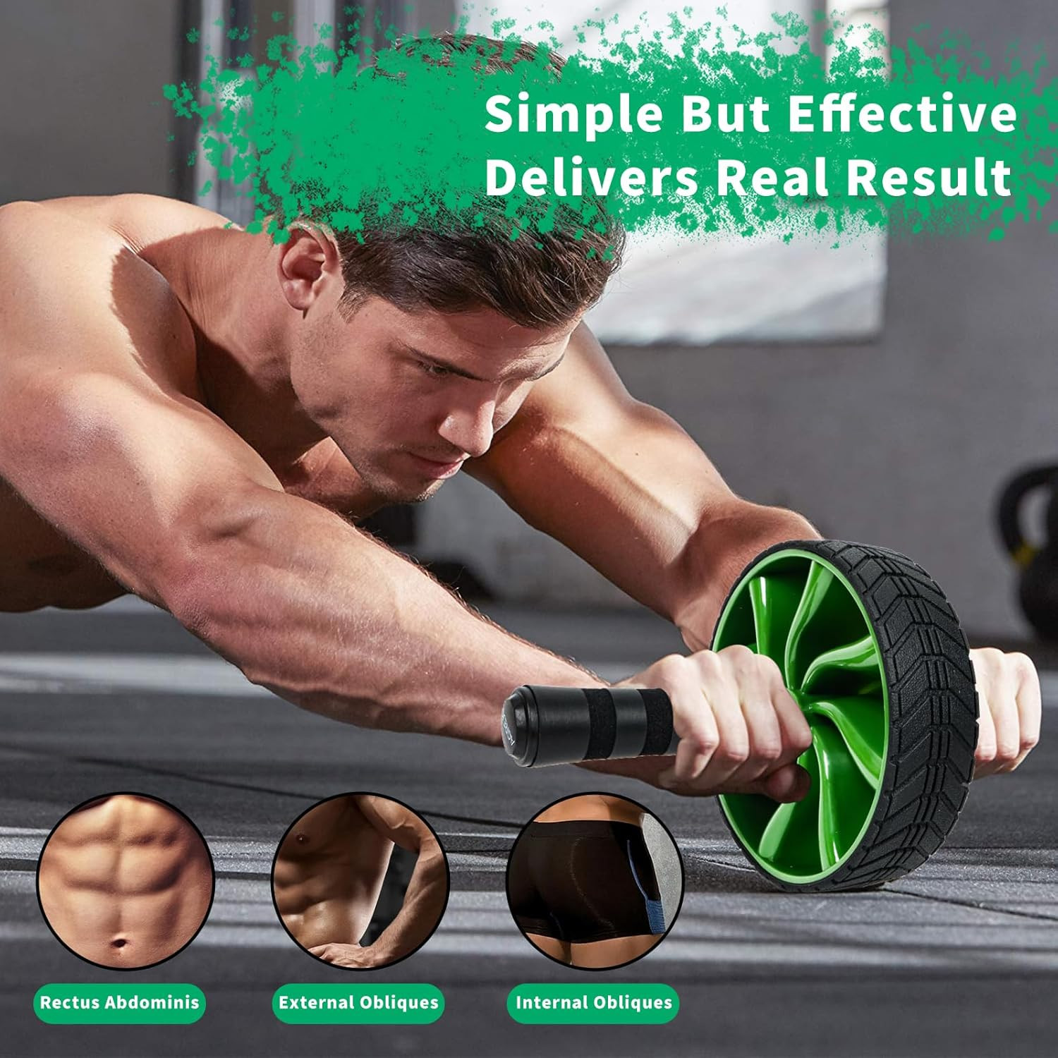Ab Roller Wheel - Ab Workout Equipment for Abdominal & Core Strength Training,