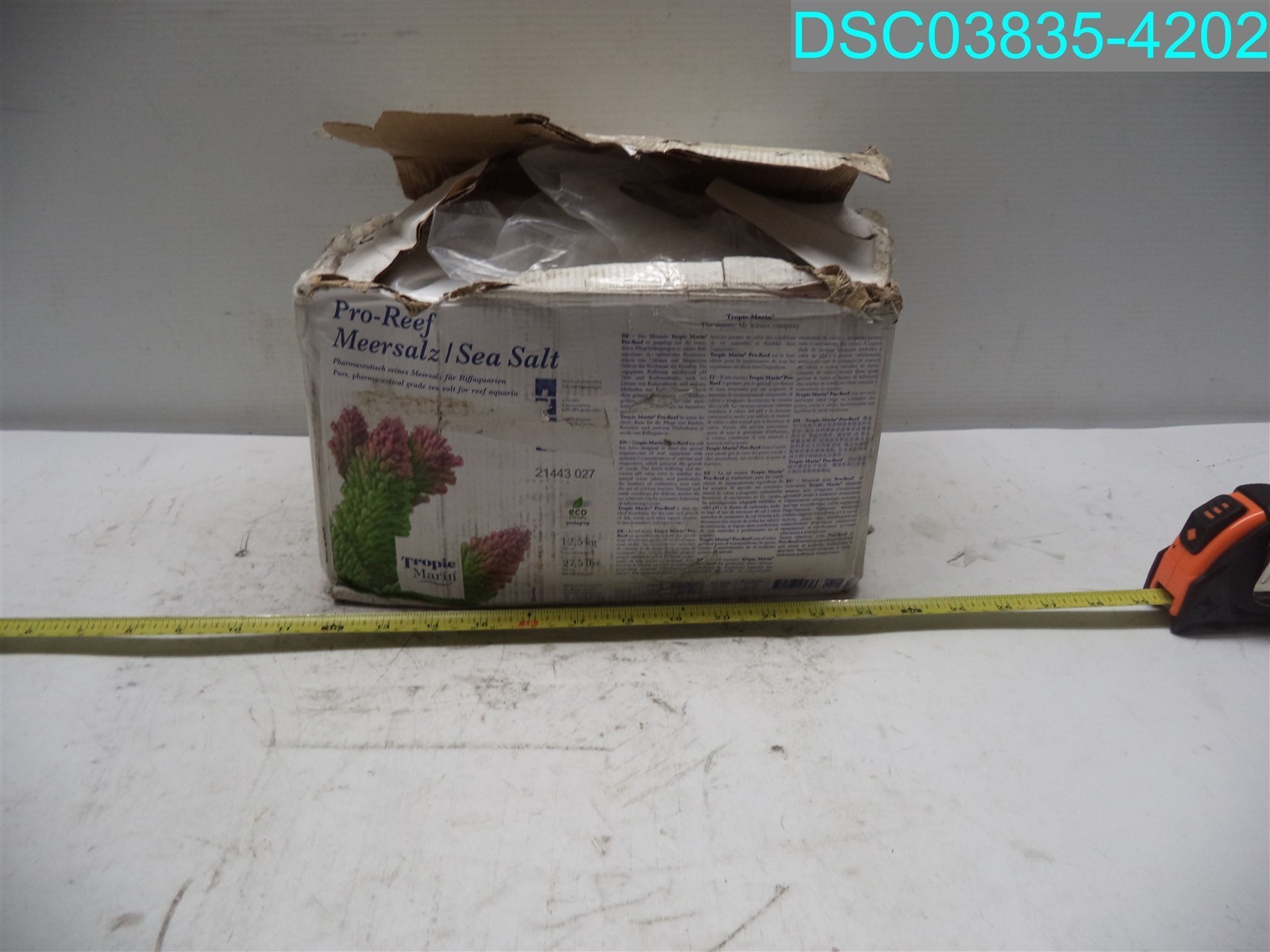 Tropic Marin Pro-Reef Sea Salt 27.5 lbs FOR 100 GALLON'S