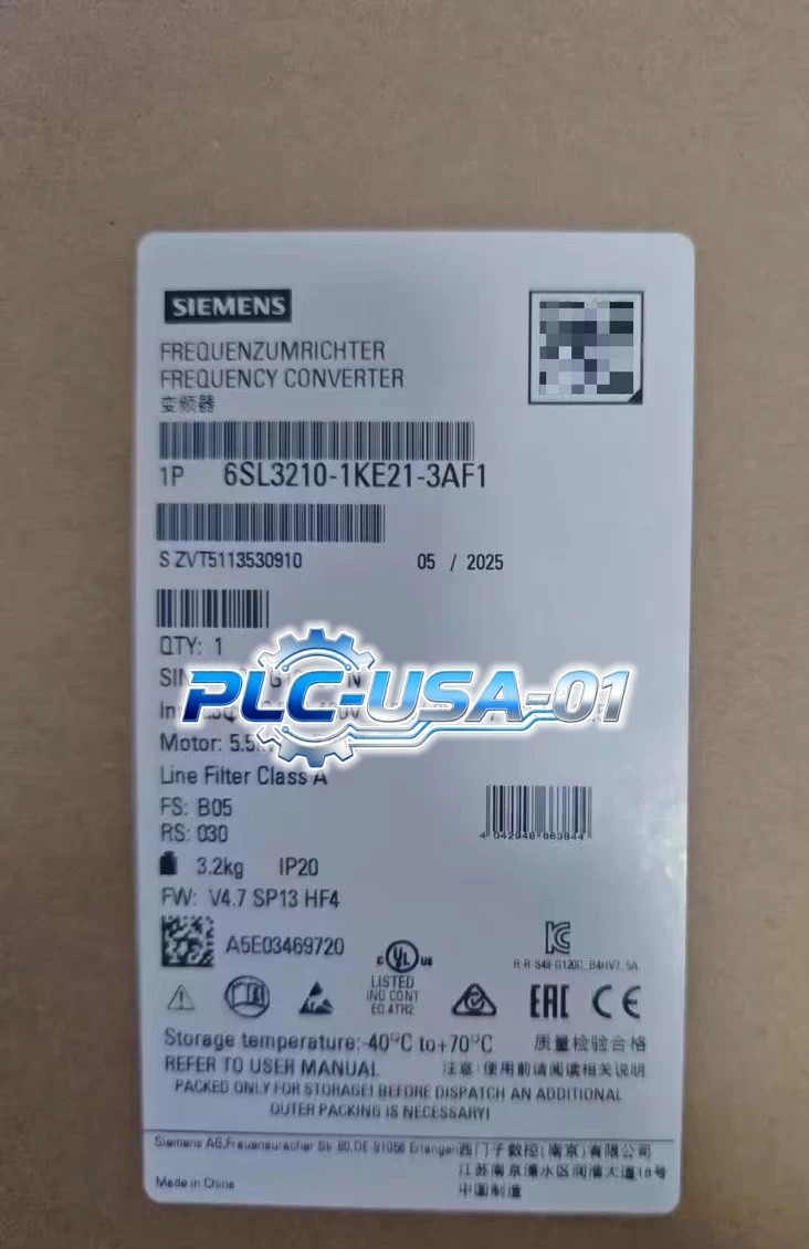 6SL3210-1KE21-3AF1 1PCS Brand New Siemens 6SL3 210-1KE21-3AF1  Fast delivery