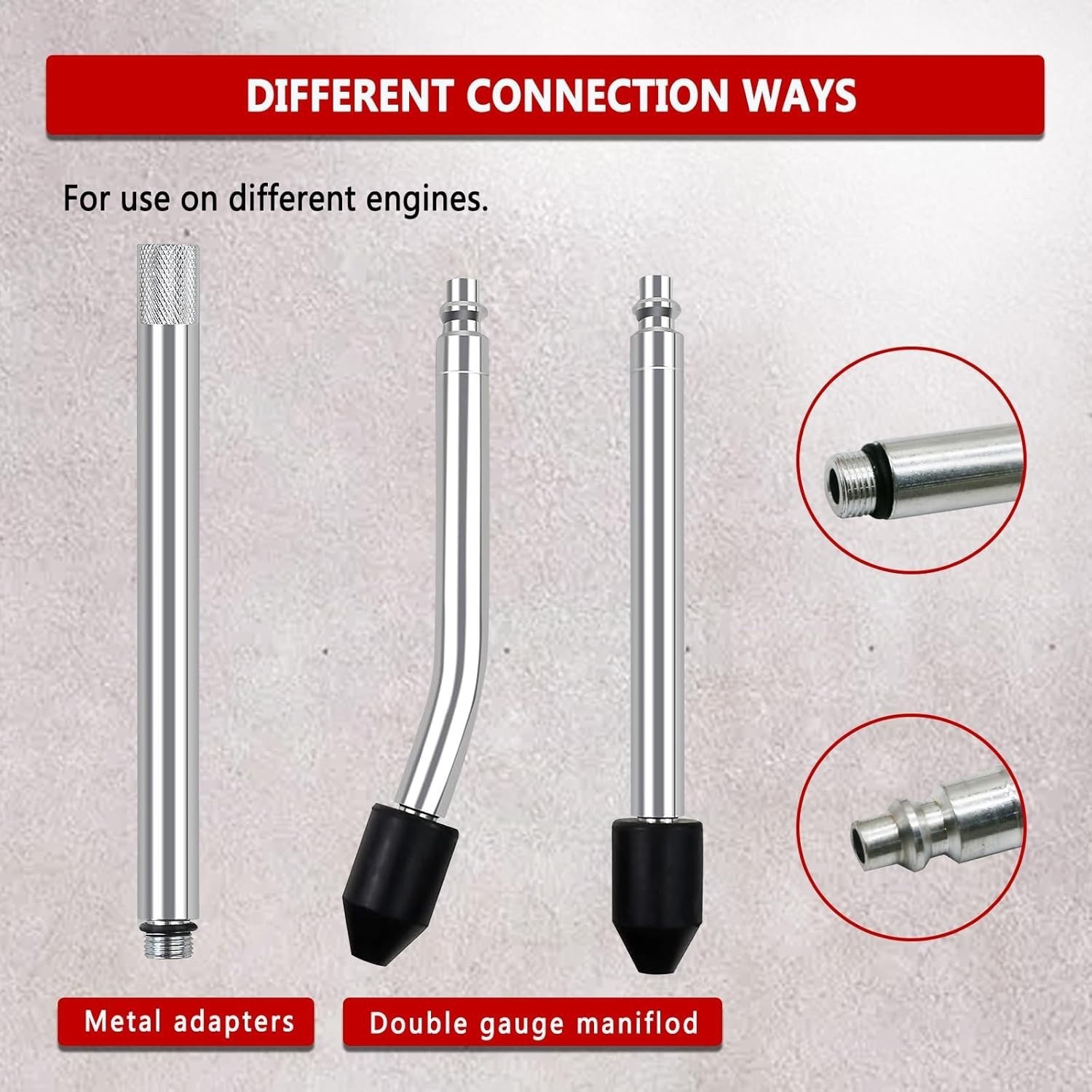 Cylinder Leak Down Tester Tool Kit, Gasoline Engine Compression Leak Down Tester