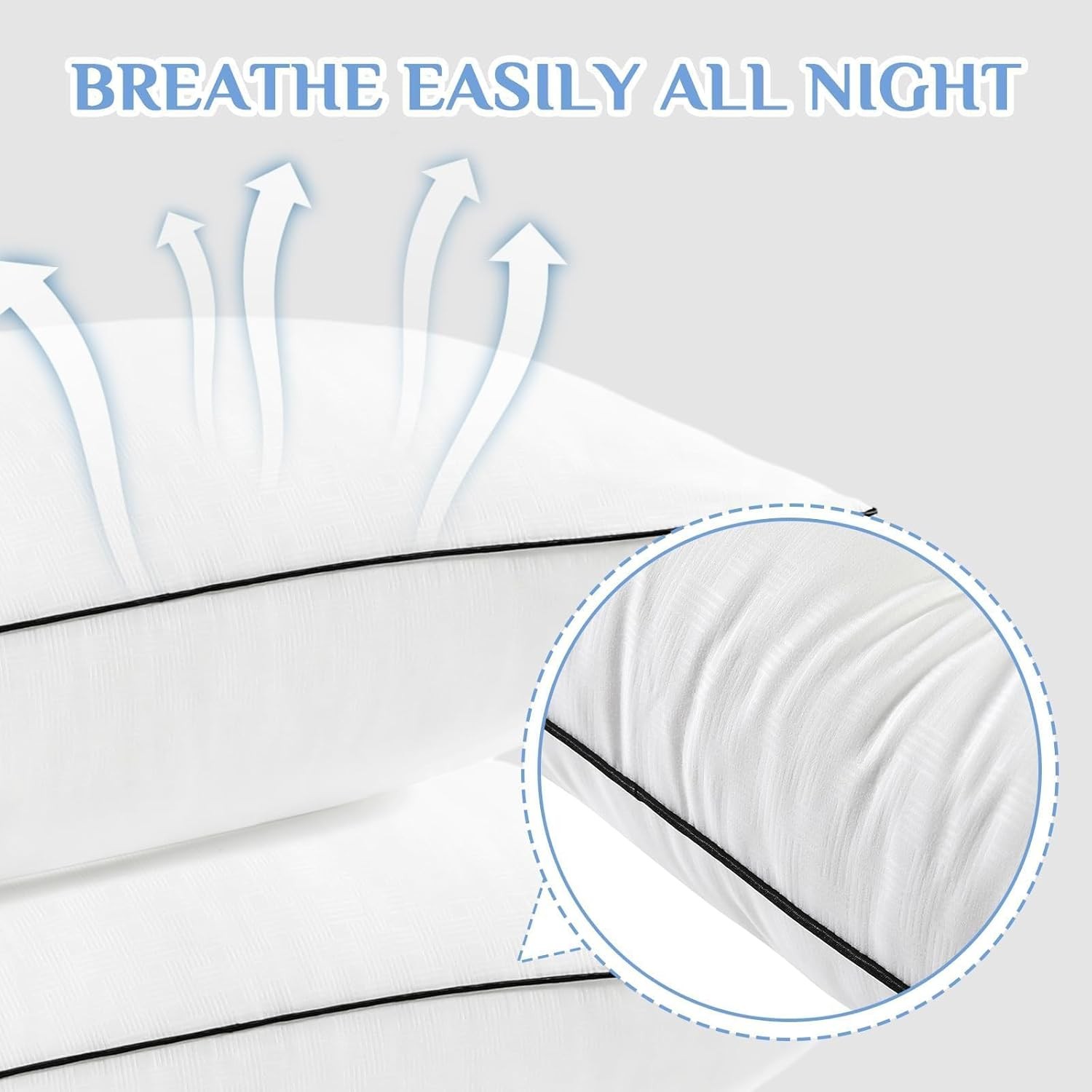 2-PK Pillows Set - Cooling Supportive Pillows Down Alternative Fill (KING SIZE)