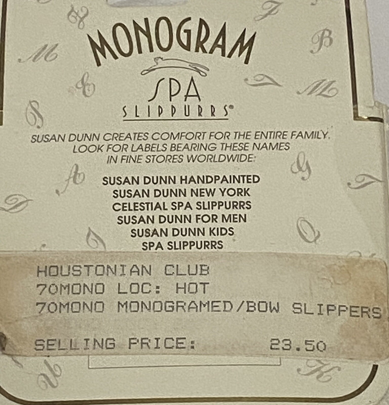 Monogram Spa Slippurrs Embroidered