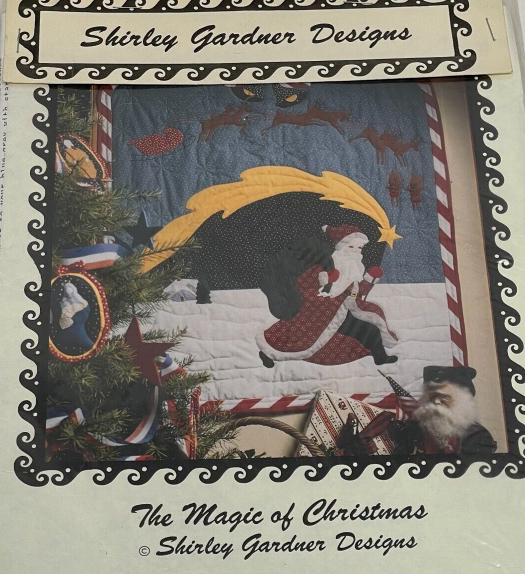 The Magic of Christmas Applique Quilt PATTERN ONLY Holidays Santa Reindeer