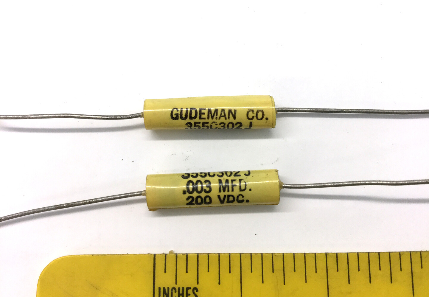 5 NOS Gudeman Capacitors .003 MFD @ 200 VDC
