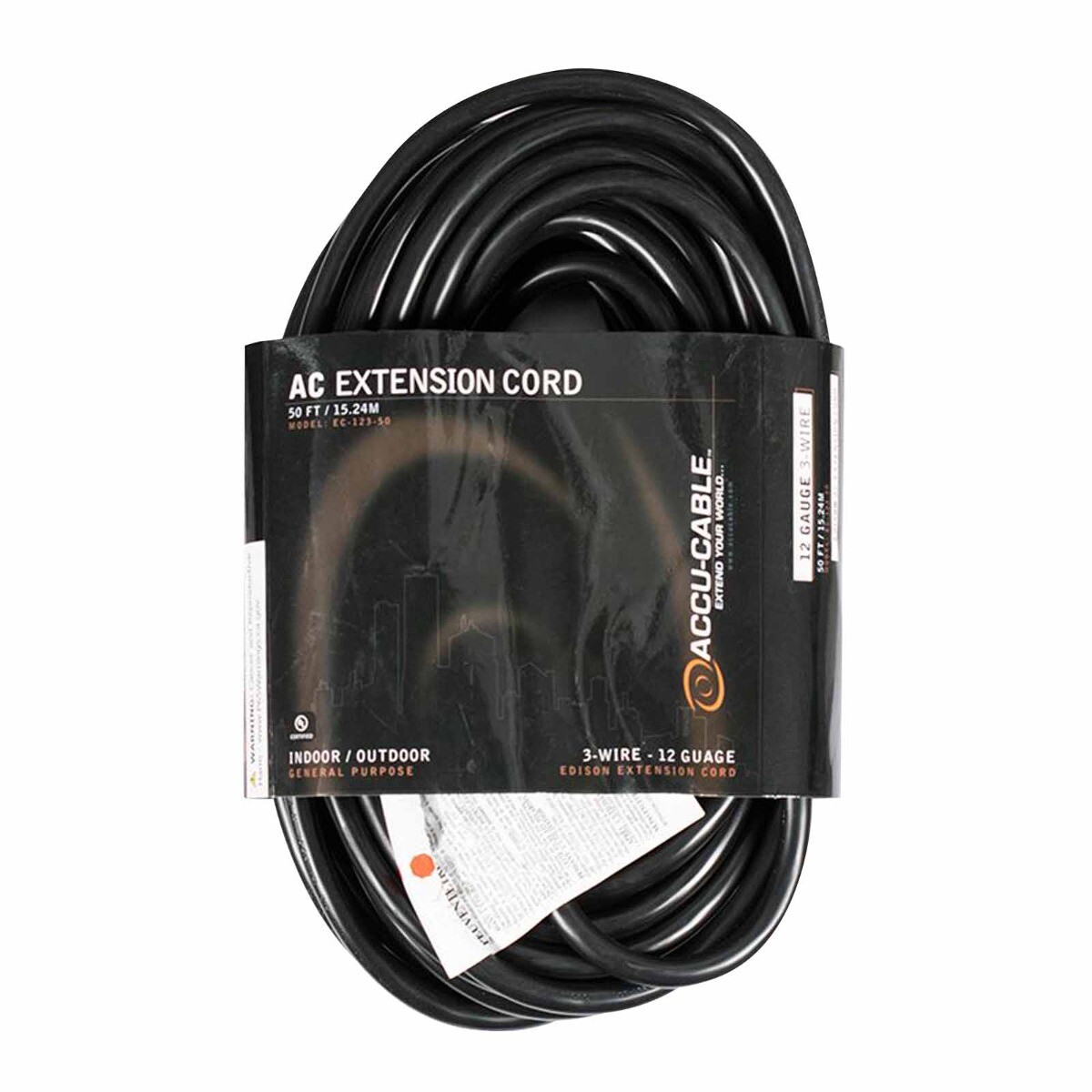 ADJ EC-123-50 50FT 12 Gauge Edison Extension Cord idjnow
