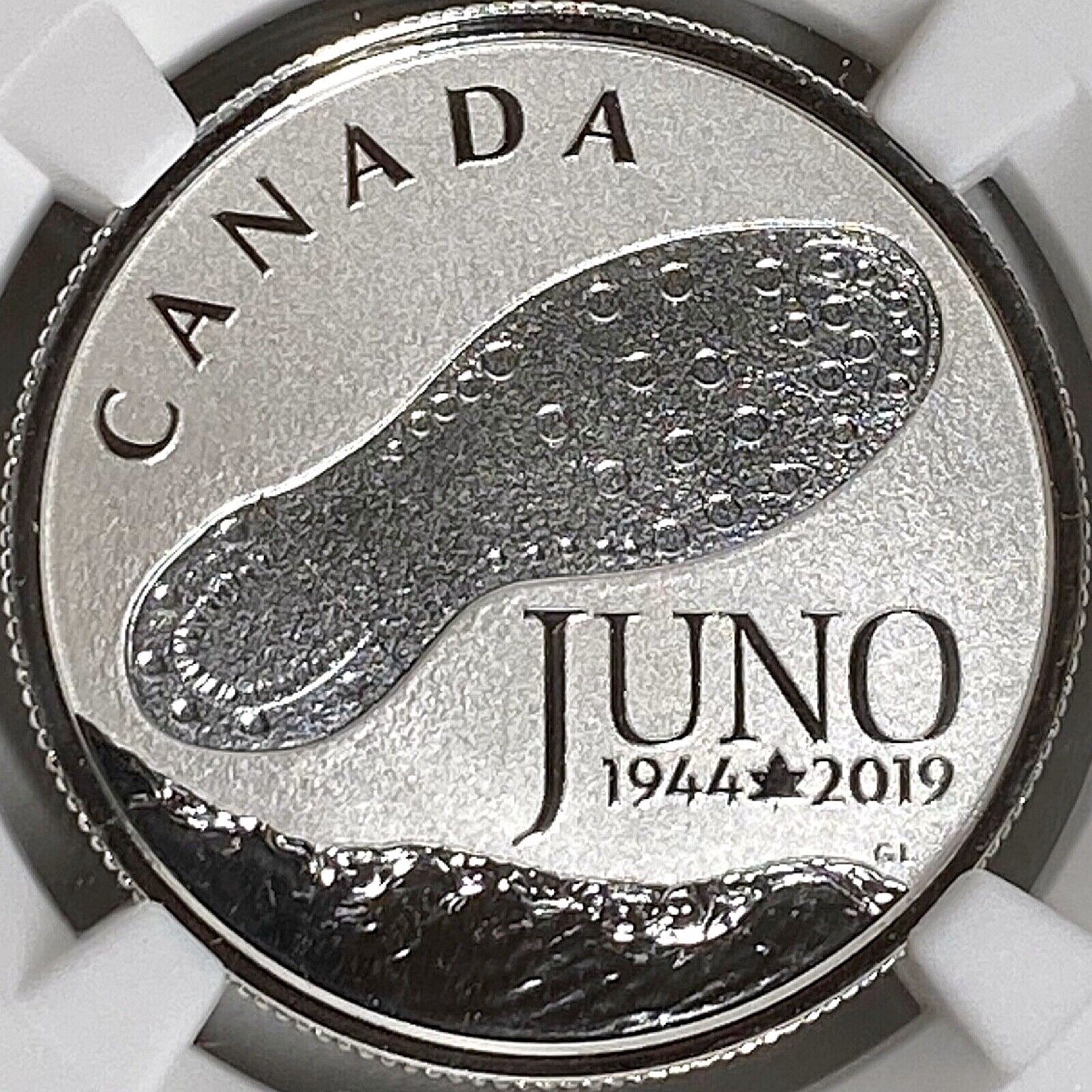 CANADA. 2019, 3 Dollars, Silver - NGC PF70 - Top Pop 🥇 D-Day at Juno Beach